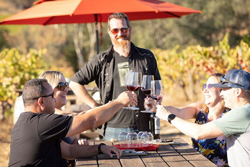 Limerick Lane seated wine tasting